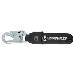 SAFEWAZE PRO-Shield 6′ Energy Absorbing Lanyard: Steel Snap or Rebar Hook Option