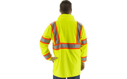Majestic Glove 75-7301 100% Polyester Breathable Stretchable Waterproof Rain Jacket, back