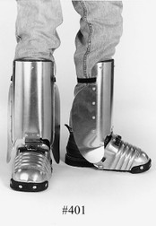 Ellwood Safety Men's Aluminum Alloy Metal Combination Foot-Shin Guards with Side Shield, Rubber or Steel Toe - Pair