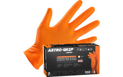 SAS Safety Astro-Grip 66472 Powder-Free Nitrile Disposable Gloves, Exam Grade, 7 mil Thick, Multiple Sizes- Box of 100 Gloves