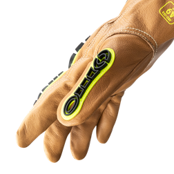 HexArmor 5073IMP Chrome SLT Goatskin Leather A9 Cut Level Arc Flash Safety Gloves - Pair