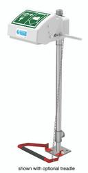 Pedestal Mounted Eye/Face Wash with Closed ABS Bowl and Stainless Steel Pipe