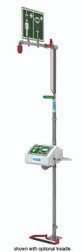 Floor Mounted Indoor Unheated Safety Shower with Eye/Face Wash and Stainless Steel Pipe