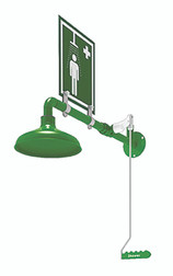 Wall Mounted Laboratory Emergency Safety Shower with Stainless Steel Pipe