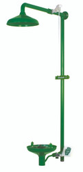Wall Mounted Laboratory Safety Shower with Eye/Face Wash and Stainless Steel Pipe