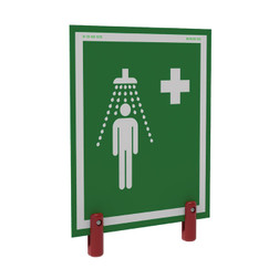 Universal Safety Shower Sign with Brackets, Outdoor Showers with Insulation