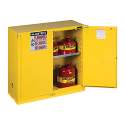Justrite 893020 30 Gallon, 1 Shelf, 2 Doors, Self Close, Flammable Cabinet | Each