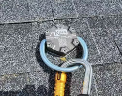 King Products KP-RA-BLK-1 Lag-It and Leave-It Permanent Roof Anchor, installed