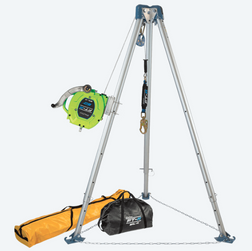 Falltech 7500B 11 FT Tripod Kit with 60 FT Galvanized Steel FT-R SRL-R and Storage Bags | Each