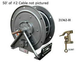 Hastings 21373-H Truck Grounding Reel with 50 Feet of #2 Cable | Each