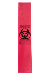 Justrite 05901 15 gal Red Biohazard Waste Can Liner Bag - 100/Pack
