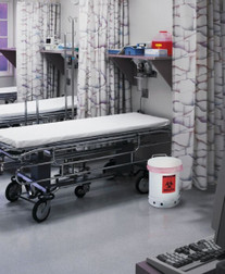 Justrite 05910 Steel With Foot Operated Biohazardous Waste Can - Each