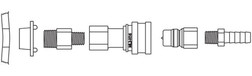 Justrite 12003 Stainless Steel 3/8 in Inside Dia Viton Tube for 12016 Replacement Fitting Disconnect Assembly - Each