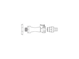 Justrite 12012 Polypropylene 3/8 in Inside Dia EPDM Tube Fitting Disconnect Assembly - Each