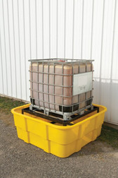Justrite 1680 10000 lb Yellow IBC Containment Unit - Each