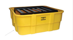 Justrite 1681 Yellow High Density Polyethylene Replacement Tub - Each