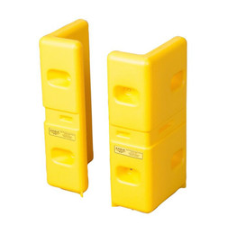 Justrite 1720 High Density Polyethylene Yellow Flammable Cabinet - 2/Pack