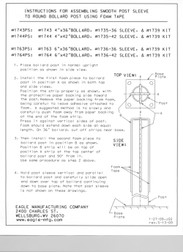 Eagle 1739KIT Black 84 in Fluted Bollard Post and Sleeve Combo Installation Kit - Each