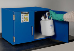 Justrite 24120 Wood Laminate Corrosives Corrosives Safety Cabinet - Each