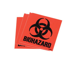 Justrite 25880 3 Biohazard Label Kit - Each