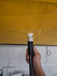 Justrite 28300 Yellow PVC Coated Fabric Ceiling Leak Diverter - Each
