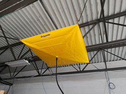 Justrite 28302 Yellow PVC Coated Fabric Magnet Ceiling Leak Diverter - Each