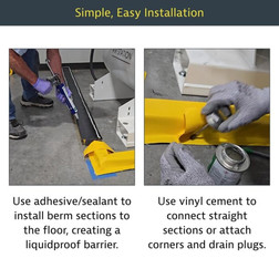 Justrite 28464 1-1/2 in 4-1/2 in Make-A-Berm Custom Spill Containment Kit - Each