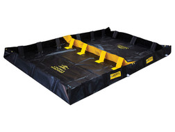 Justrite 28570 Black PVC Coated Fabric 4-Zone Decontamination QuickBerm Spill Containment Berm - Each
