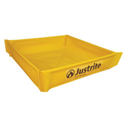 Justrite 28585 PVC Yellow Folding Utility Tray - Each