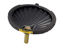 Justrite 28681 Black Polyethylene Drum Funnel with Drum Fill Vent and Flame Arrester - Each