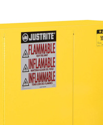 Justrite 29002 Safety Cabinets Haz-Alert Flammable Warning Label - Each