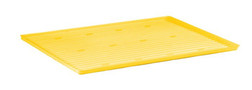 Justrite 29050 High Density Polyethylene Yellow Shelf Tray - Each