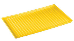 Justrite 29052 Polyethylene Yellow Shelf Tray - Each