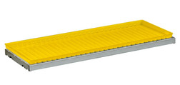 Justrite 29062 Yellow Cabinet Shelf with Yellow Polyethylene Tray - Each