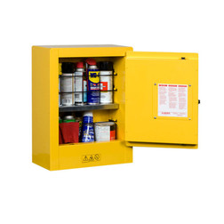 Justrite 890200 2 gal Yellow Sure-Grip EX Countertop Flammable Cabinet - Each