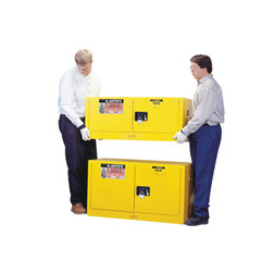 Justrite 891300 18 gauge Steel Sure-Grip EX Piggyback Flammable Cabinet - Each
