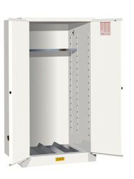 Justrite 896205 55 gal White Sure-Grip EX Flammable Drum Cabinet - Each