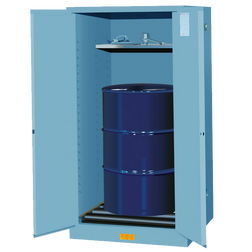Justrite 896222 55 gal Blue Sure-Grip EX Flammable Drum Cabinet - Each