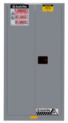 Justrite 896223 55 gal Gray Sure-Grip EX Flammable Drum Cabinet - Each
