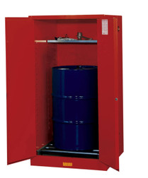 Justrite 896261 55 gal Red Sure-Grip EX Flammable Drum Cabinet - Each