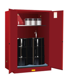 Justrite 899061 60 gal Red Sure-Grip EX Flammable Drum Cabinet - Each