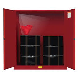 Justrite 899101 110 gal Red Sure-Grip EX Flammable Drum Cabinet - Each