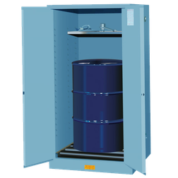 Justrite 899102 90 gal Blue Sure-Grip EX Flammable Drum Cabinet - Each