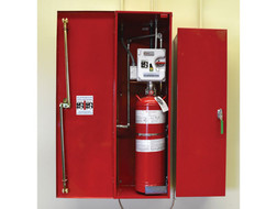 Justrite 915405 Red Powder Coated Steel Fire Suppression Dry Chemical System - Each