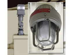 Justrite 915503 Red Electrical Package Explosion Proof Exterior Light with Photocell - Each