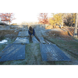 Checkers Safety AMCP4S1HH8 120 Ton Black Ground Protection Mat - 12/Pack