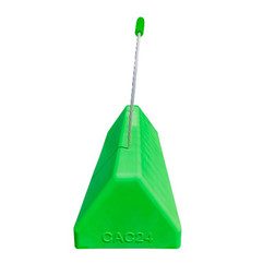 Justrite CAC24 Rubber Commercial SafeRay Aircraft Chock - 1 Piece