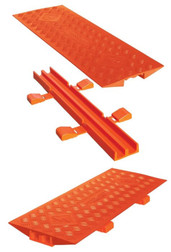 Checkers Safety CL2X150-5GP-O Orange Top/Orange Base Polyurethane Cable Bridge - Each