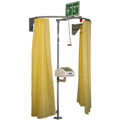 Hughes CURTAIN-WM 86 in L x 76 in W Exterior Powder Coated Steel with 200 Denier Nylon with Water Repellent Finish Curtain Safety Shower Modesty Curtain - Each