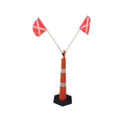 Checkers Safety DELFS3OBWUNI 12 in Orange Airplane Scimitar & Winglet Protector Wing Whip - Each